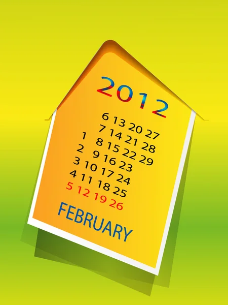 Kalendář na štítku — Stockový vektor