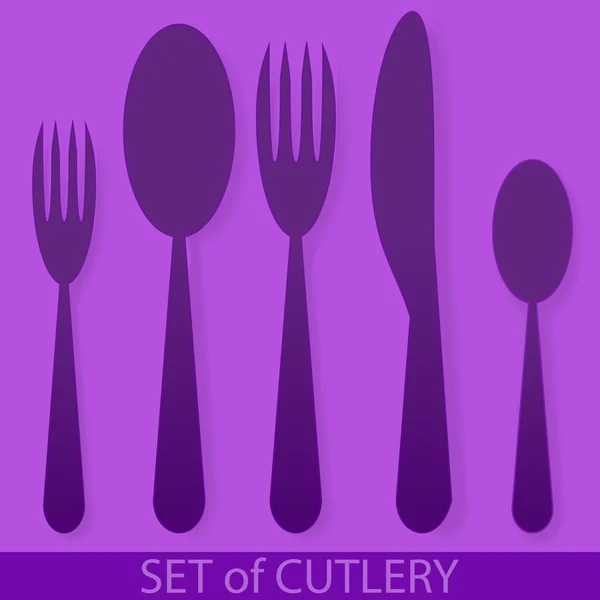 Cutlery set background, seamless — Stock Vector