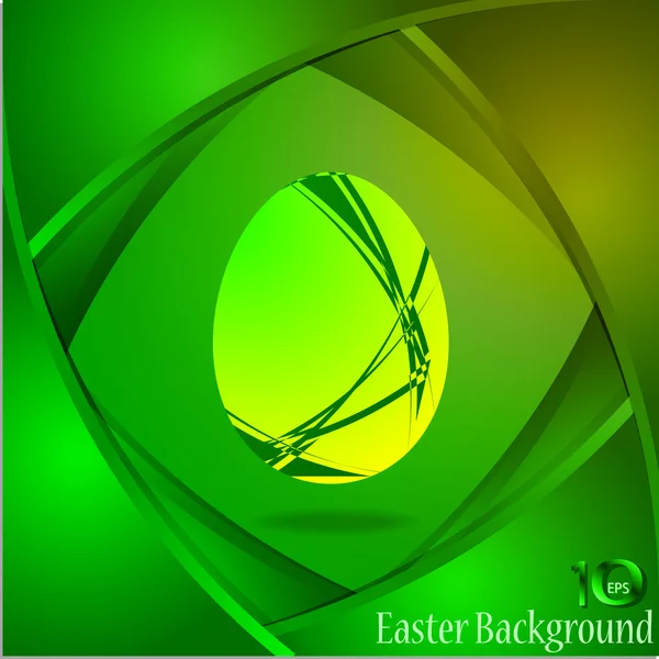 緑色の背景でイースターの卵 — ストックベクタ