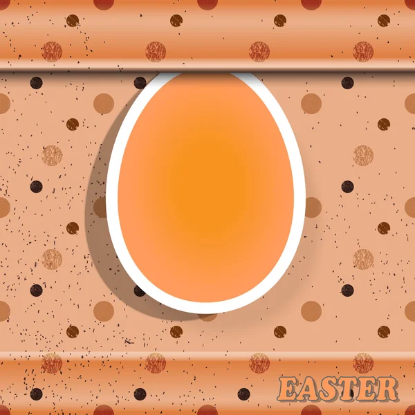 Easter egg on the grunge background — Stock Vector