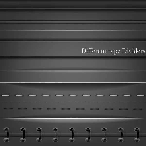 Set of different type dividers — Stock Vector