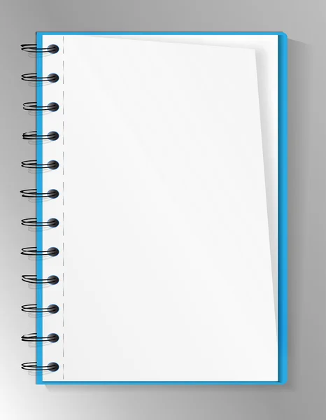 Cuaderno espiral en blanco — Archivo Imágenes Vectoriales