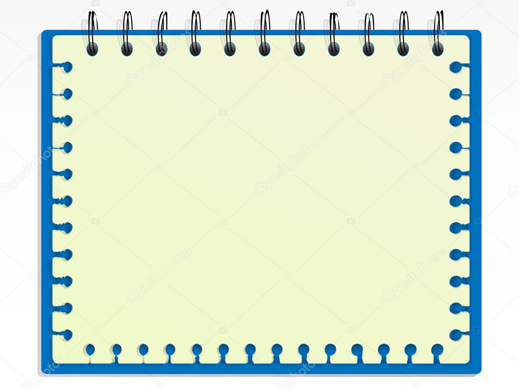 Blue notepad with clean sheets
