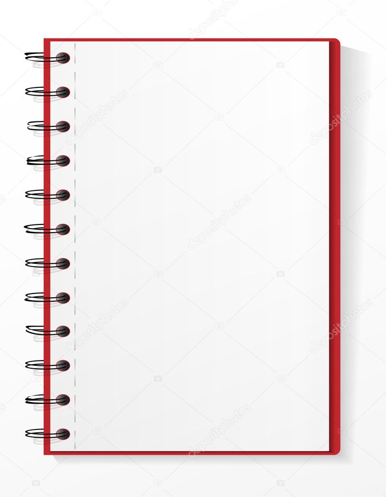 Lined spiral notebook