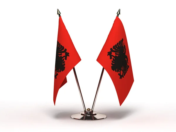 Bandera en Miniatura de Albania (Aislada ) —  Fotos de Stock