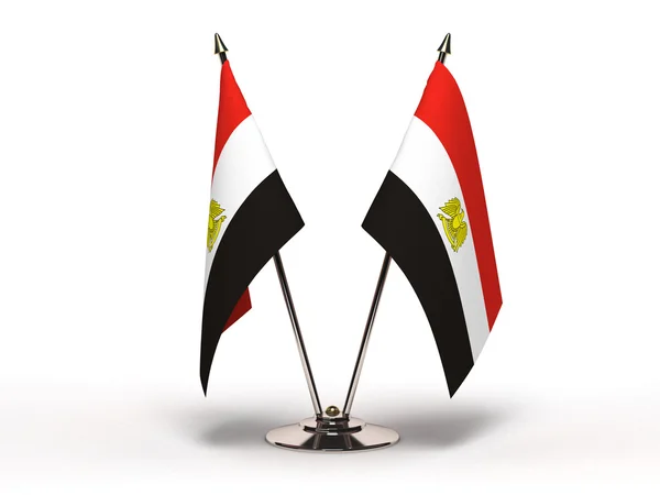 Miniaturowe flaga Egiptu (na białym tle) — Zdjęcie stockowe