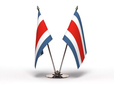 Miniature Flag of Costa Rica (Isolated) clipart