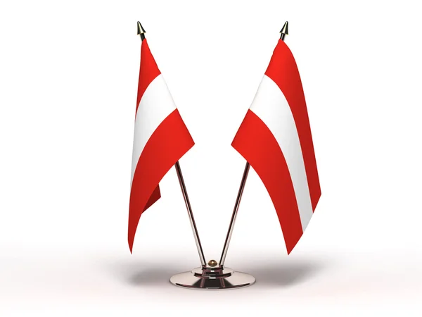 Miniaturní vlajka Rakouska (izolovaná) — Stock fotografie