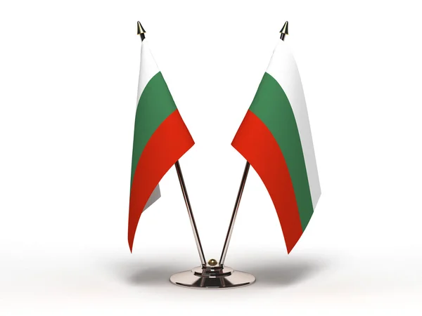 Miniaturní vlajka Bulharska (izolovaná) — Stock fotografie