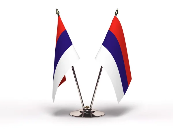 Miniatyr flagga Serbien (isolerad) — Stockfoto