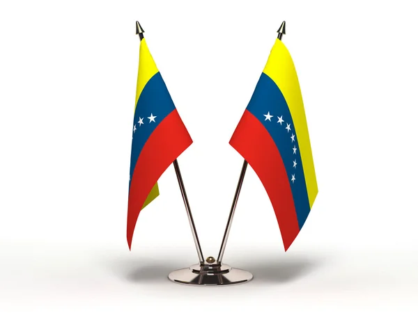 Bandiera in miniatura del Venezuela (Isolato ) — Foto Stock