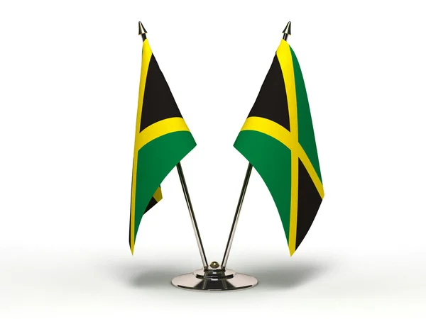 Miniatyr flagga Jamaica (isolerad) Stockfoto