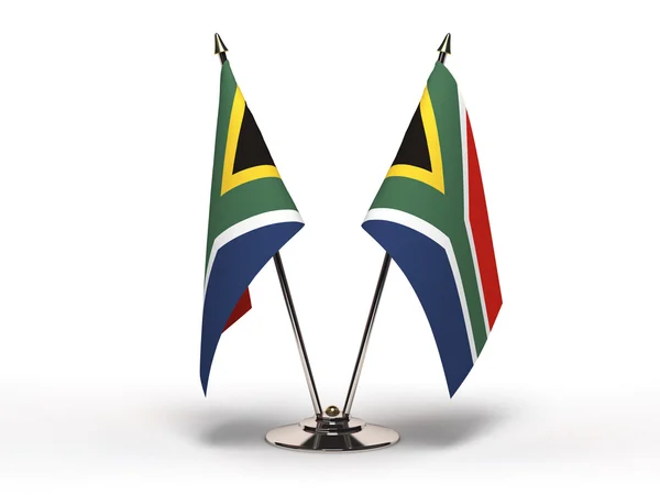 Миниатюрный флаг ЮАР (изолированный ) Стоковое Фото