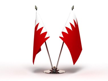 Miniature Flag of Bahrain (Isolated) clipart