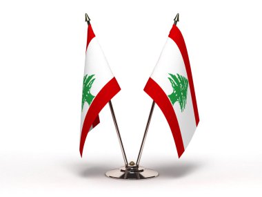 Miniature Flag of Lebanon (Isolated) clipart