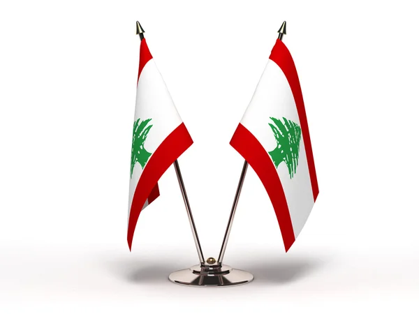 Bandera en Miniatura del Líbano (Aislada ) — Foto de Stock