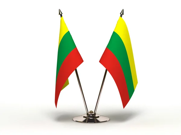 Миниатюрный флаг Литвы (изолированный ) — стоковое фото