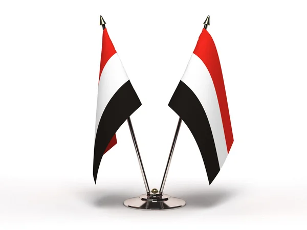 Bandeira miniatura do Iêmen (Isolada ) Fotografias De Stock Royalty-Free