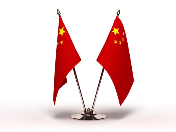Миниатюрный флаг Китая — стоковое фото