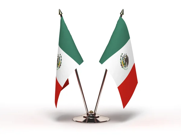 ミニチュア (分離されたメキシコの旗) — ストック写真