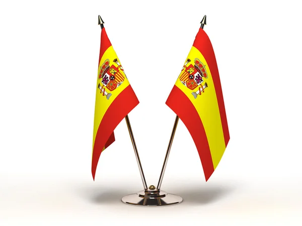 Bandeira em miniatura da Espanha (Isolado ) Fotos De Bancos De Imagens Sem Royalties