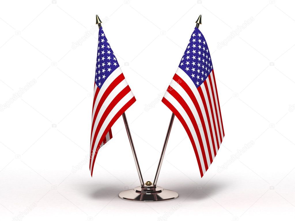 Miniature Flag of USA (Isolated)
