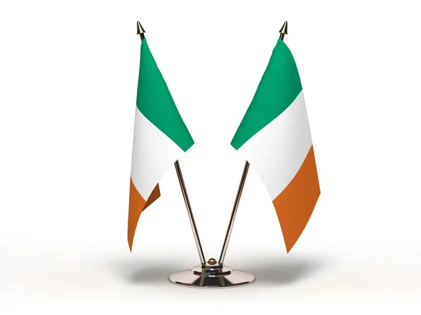 Bandeira miniatura da Irlanda (Isolado ) — Fotografia de Stock