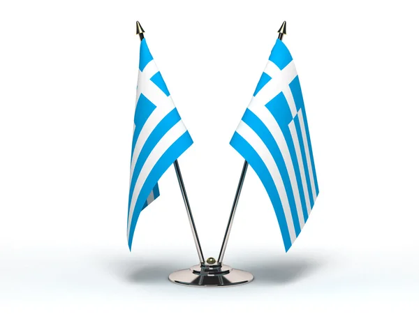 ミニチュア (分離されたギリシャの旗) — ストック写真