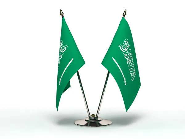 Bandeira miniatura da Arábia Saudita (Isolada ) Fotografia De Stock