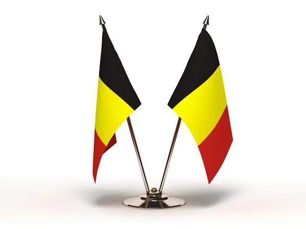 Miniaturowe flaga Belgii (na białym tle) — Zdjęcie stockowe