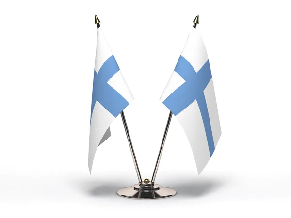Minyatür (izole Finlandiya bayrağı) — Stok fotoğraf