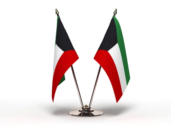 Miniaturní vlajka Kuvajtu (izolovaná) — Stock fotografie