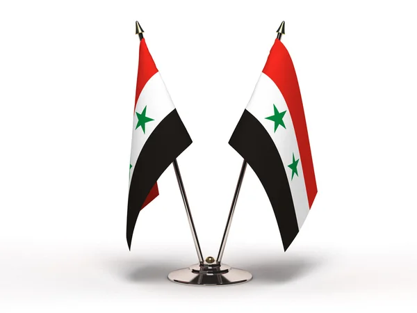 Miniatyr flagga Syrien (isolerad) — Stockfoto