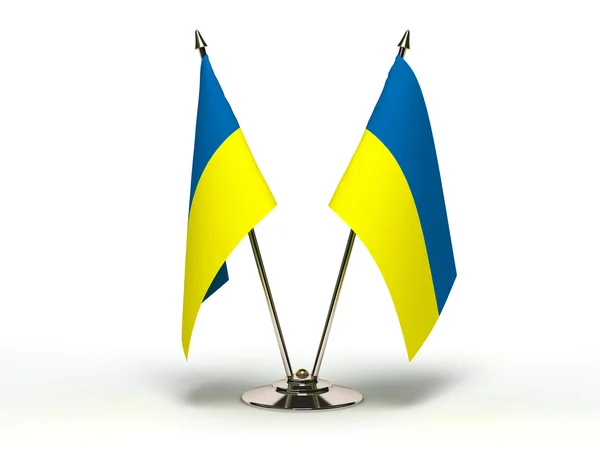 Miniaturowe Flaga Ukrainy (na białym tle) — Zdjęcie stockowe