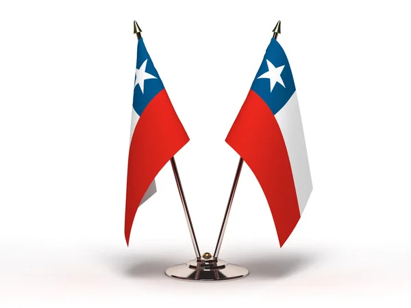 Miniatyr flagga Chile (isolerad) Stockbild