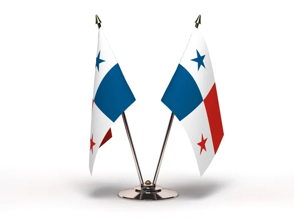 Миниатюрный флаг Панамы (изолированный ) Стоковая Картинка