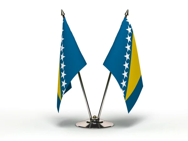 Bandiera in miniatura della Bosnia-Erzegovina (Isolata ) — Foto Stock