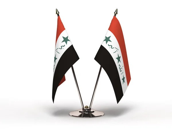 Bandeira em miniatura do Iraque (Isolada ) — Fotografia de Stock