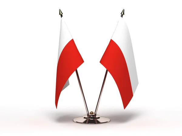 Мініатюрні прапор Польщі (ізольовані) — стокове фото
