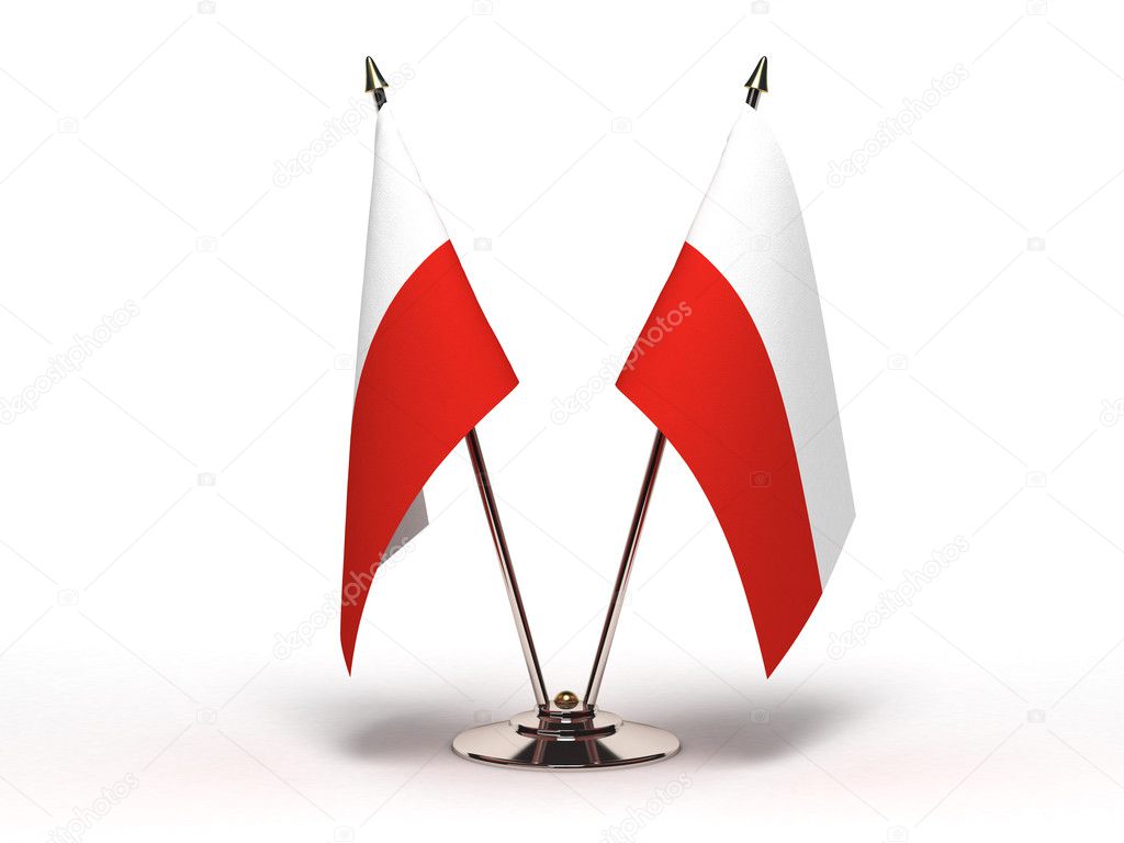 Miniature Flag of Poland (Isolated)