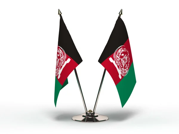 Bandiera in miniatura dell'Afghanistan (Isolato ) — Foto Stock