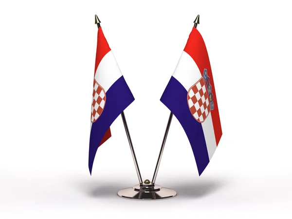 Миниатюрный флаг Хорватии (изолированный ) Стоковая Картинка