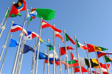 Different countries flags clipart