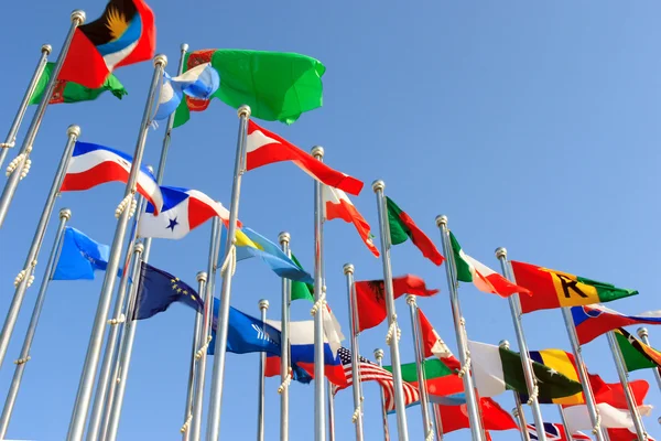 Banderas de diferentes países Fotos de stock libres de derechos