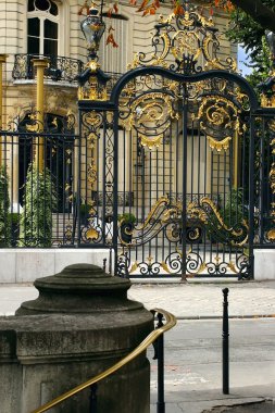 Gilt Gate of Elysee Palace in Paris clipart