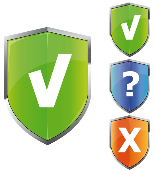 Sada vektorových ikon štít — Stockový vektor