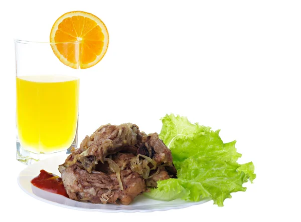 Meat and juce — Stock Photo, Image