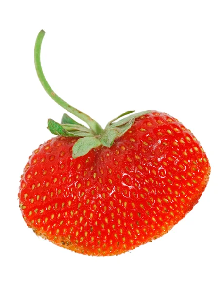 Färska isolerade jordgubb (hjärtformade) — Stockfoto