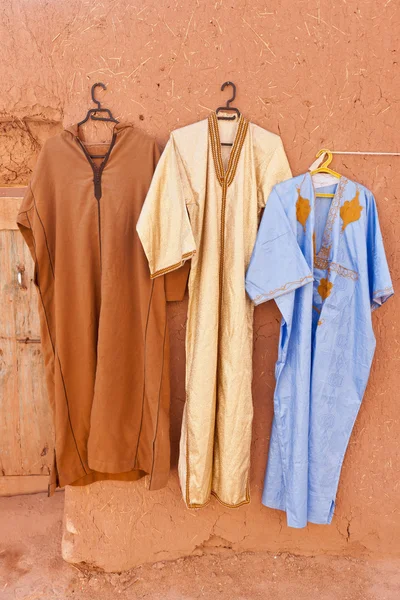 stock image Djellaba - traditional long, loose-fitting unisex outer robe.