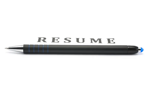 Pen and resume — Stock Photo, Image